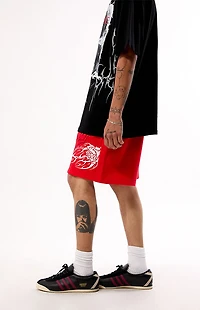 Civil Red Thorn Of The Stem Sweat Shorts