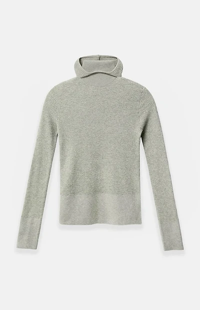 Fear of God ESSENTIALS Women’s Abbey Stone Waffle Knit Tight Hooded Sweater