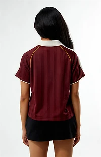 Puma Maroon T7 Cropped Football Jersey