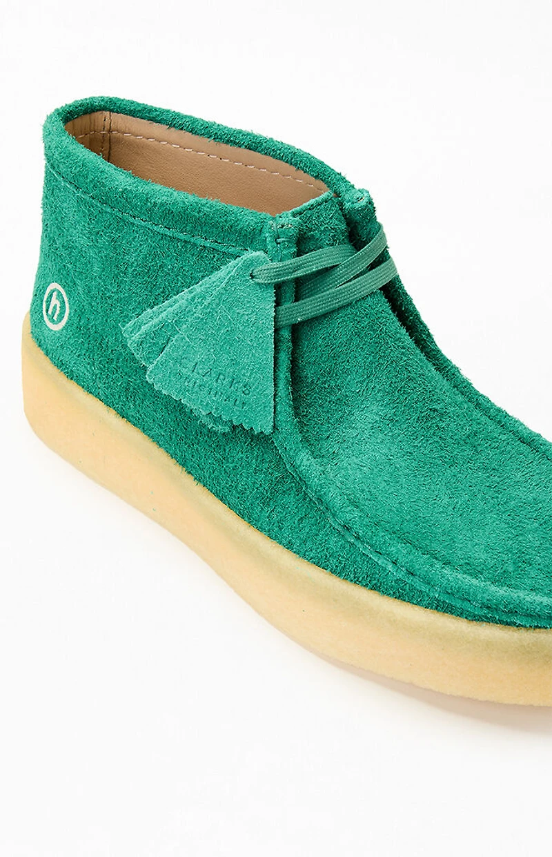Clarks x Hidden NY Green Suede Wallabee Cup Boots