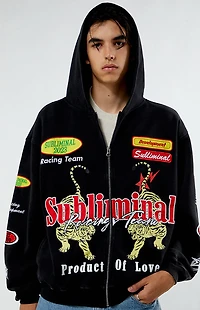 Pacsun Subliminal Racing Full Zip Hoodie