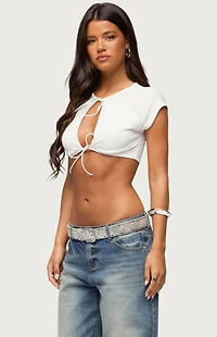 Edikted Daniella Tie Crop Top