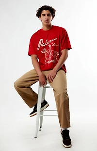 Pacsun Red De Leone Football Mesh Jersey