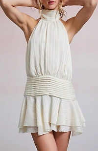 Third Charm Mira Tie Back Mini Dress