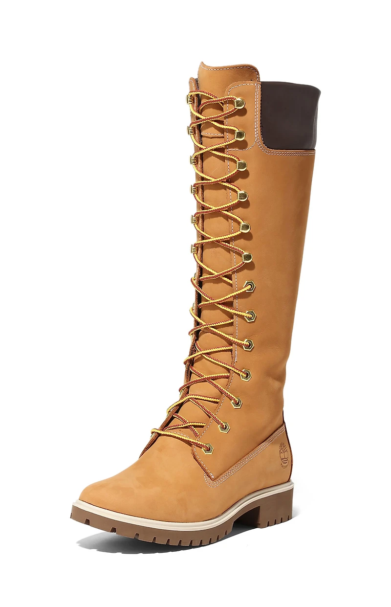 Timberland Women's Wheat Premium 14inch Lace-Up Waterproof Boots