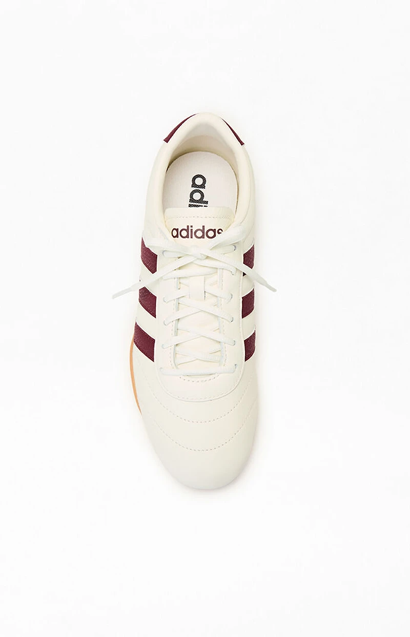 adidas Women's White & Burgundy Grand Court Low Sneakers