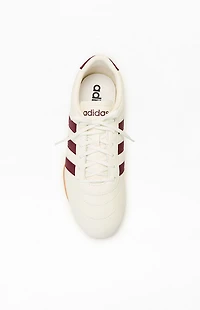 adidas Women's White & Burgundy Grand Court Low Sneakers