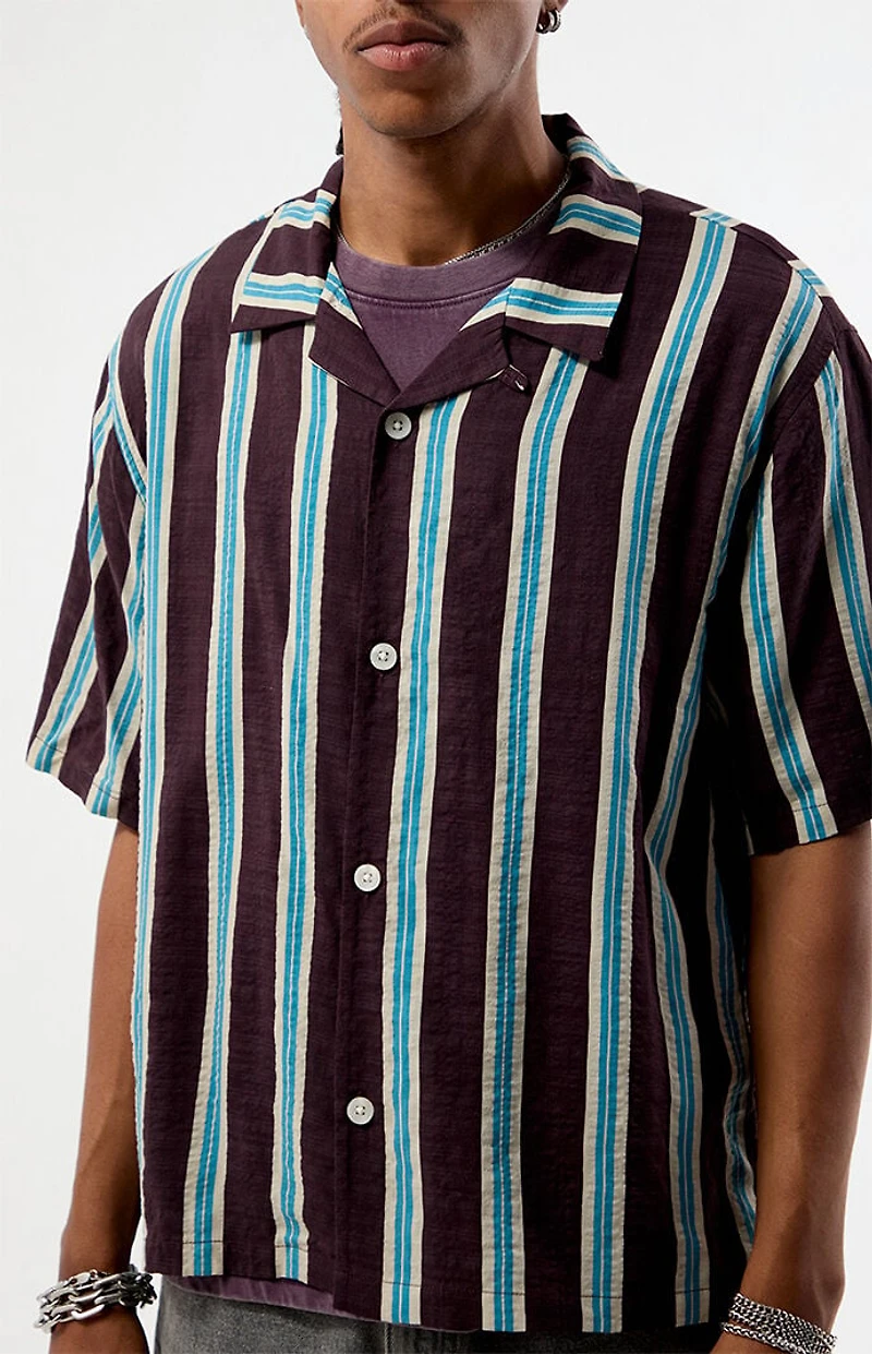 Pacsun Striped Eclipse Camp Shirt