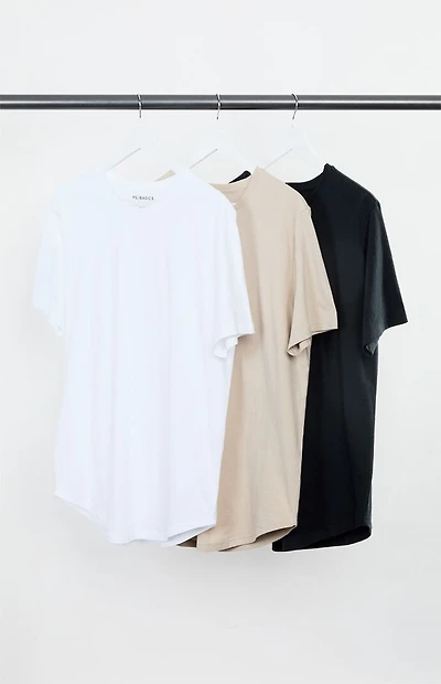 Pacsun 3 Pack Solid Color Scallop T-Shirts