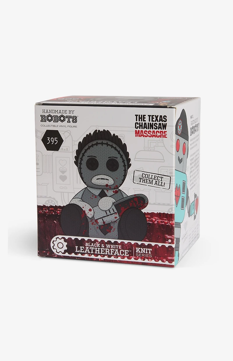 The Texas Chainsaw Massacre Black & White Bloody Leatherface 395 Knit Series Vinyl Figure