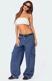 Edikted Super Oversized Belted Boyfriend Jeans