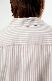 Pacsun Notice Striped Button Down Cropped Long Sleeve Shirt