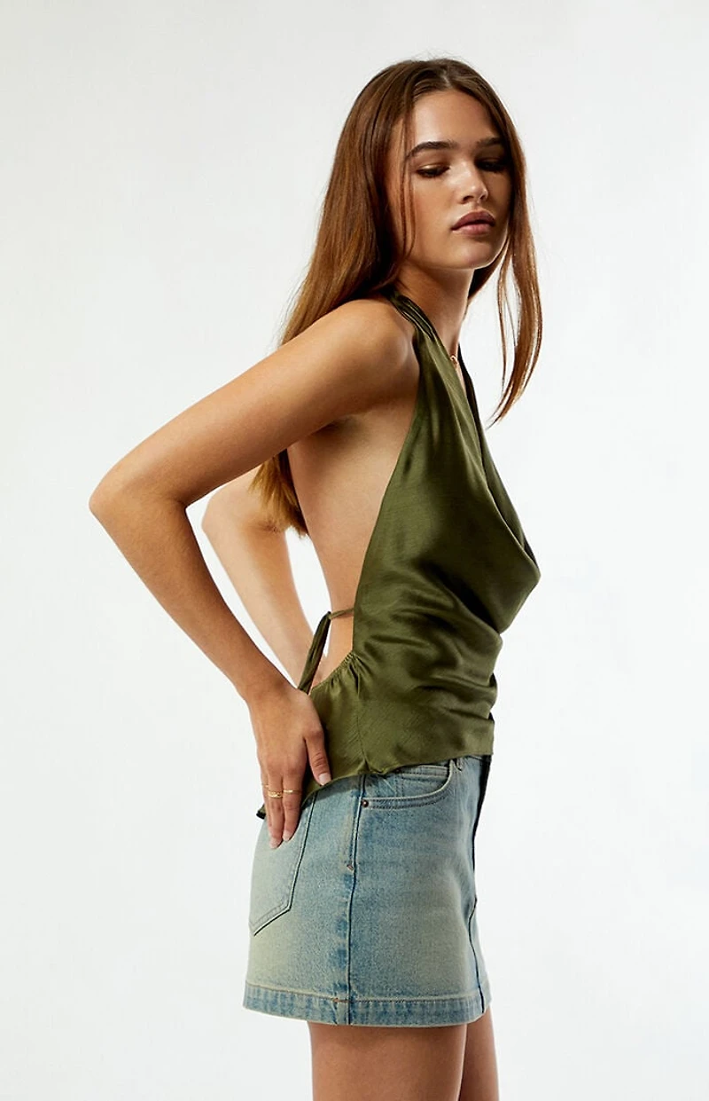 Beverly and Beck Andi Satin Halter Top