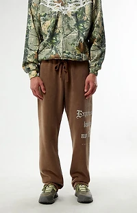 Pacsun Brown Expressions Baggy Sweatpants