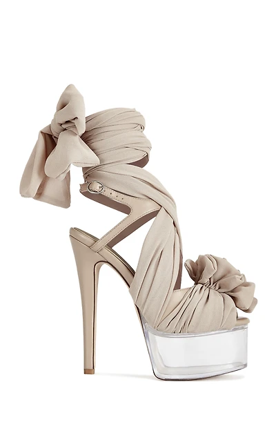 AZALEA WANG Women's Beauden Nude Platform Stiletto Pumps