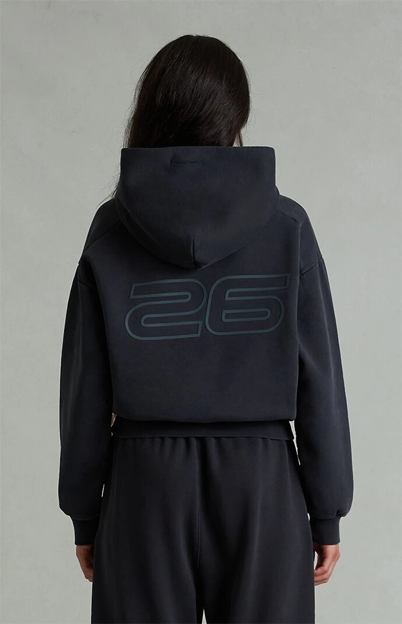 Fear of God ESSENTIALS Women's Vintage Black Classic Cropped Hoodie