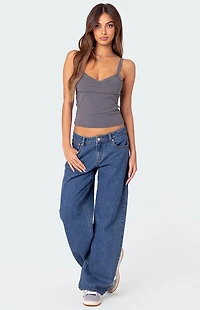 Edikted Amilia Lace Trim Tank Top