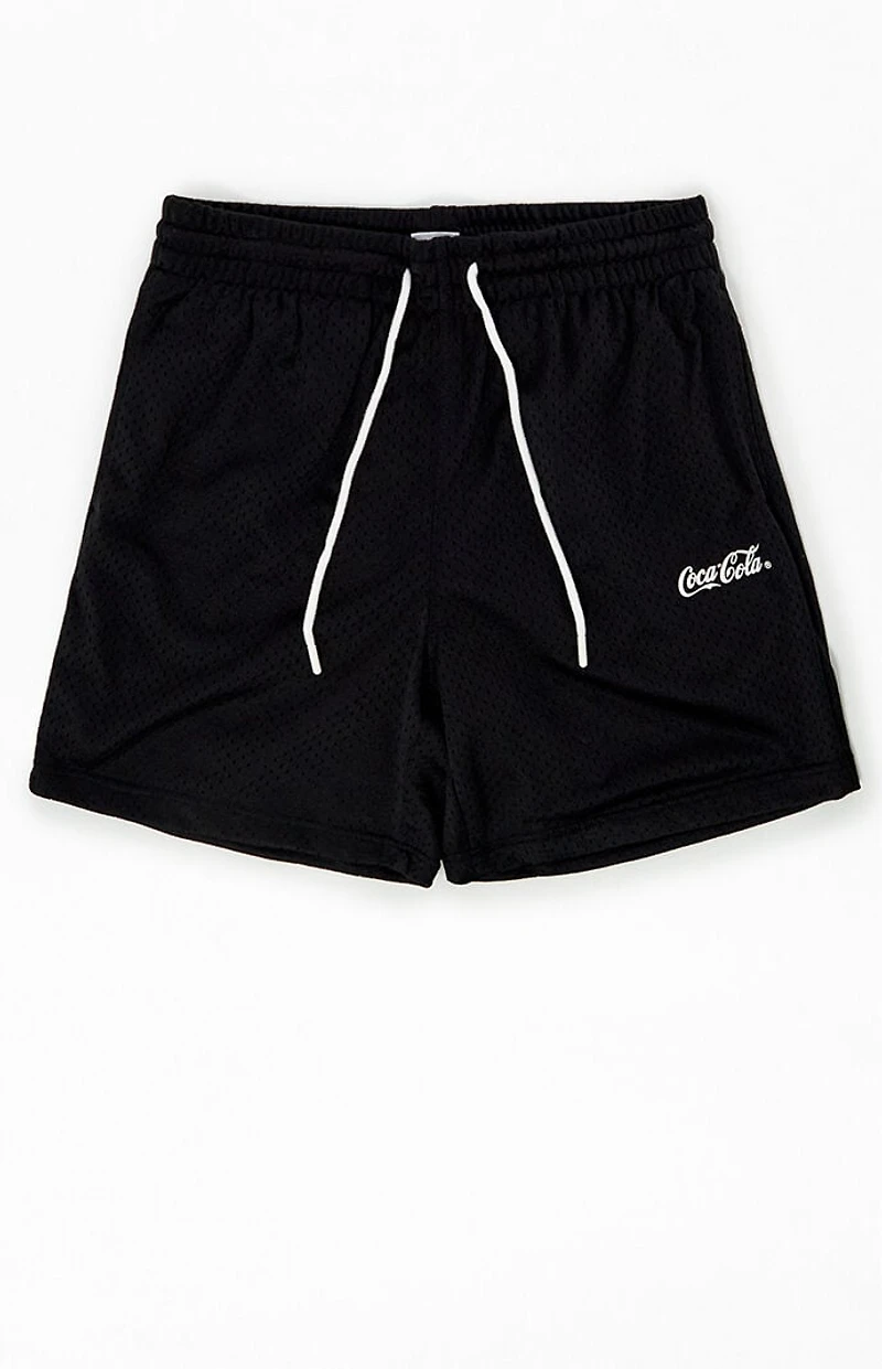 Coca Cola By Pacsun Black Logo Mesh Shorts