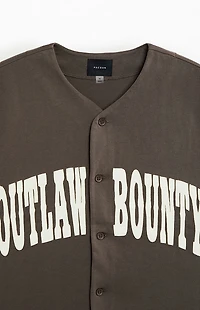 Pacsun Brown Outlaw Bounty Baseball Jersey
