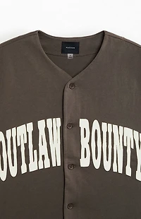 Pacsun Brown Outlaw Bounty Baseball Jersey