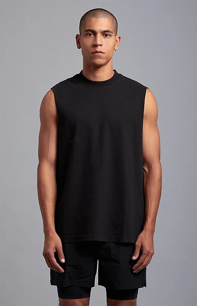 A.R.C. Black Vintage Wash Comfort Cut Off Muscle T-Shirt