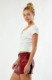 HYPE & VICE USC Trojans Sequin Mini Skirt