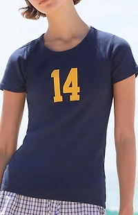 John Galt Blue Hailie 14 Embroidered T-Shirt