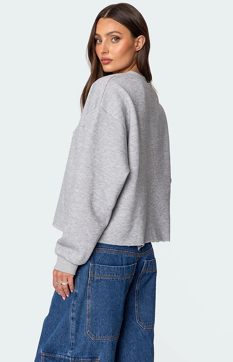 Edikted Gingham Star Sweatshirt