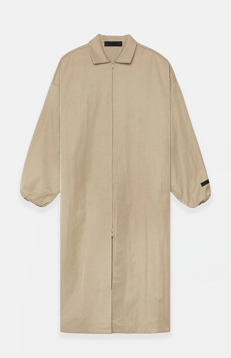 Fear of God ESSENTIALS Desert Sand Textured Nylon Trench Coat