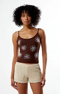Your Favorite Mia Floral Beaded Cami Top
