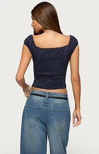 Edikted Eugenia Pinstripe Top