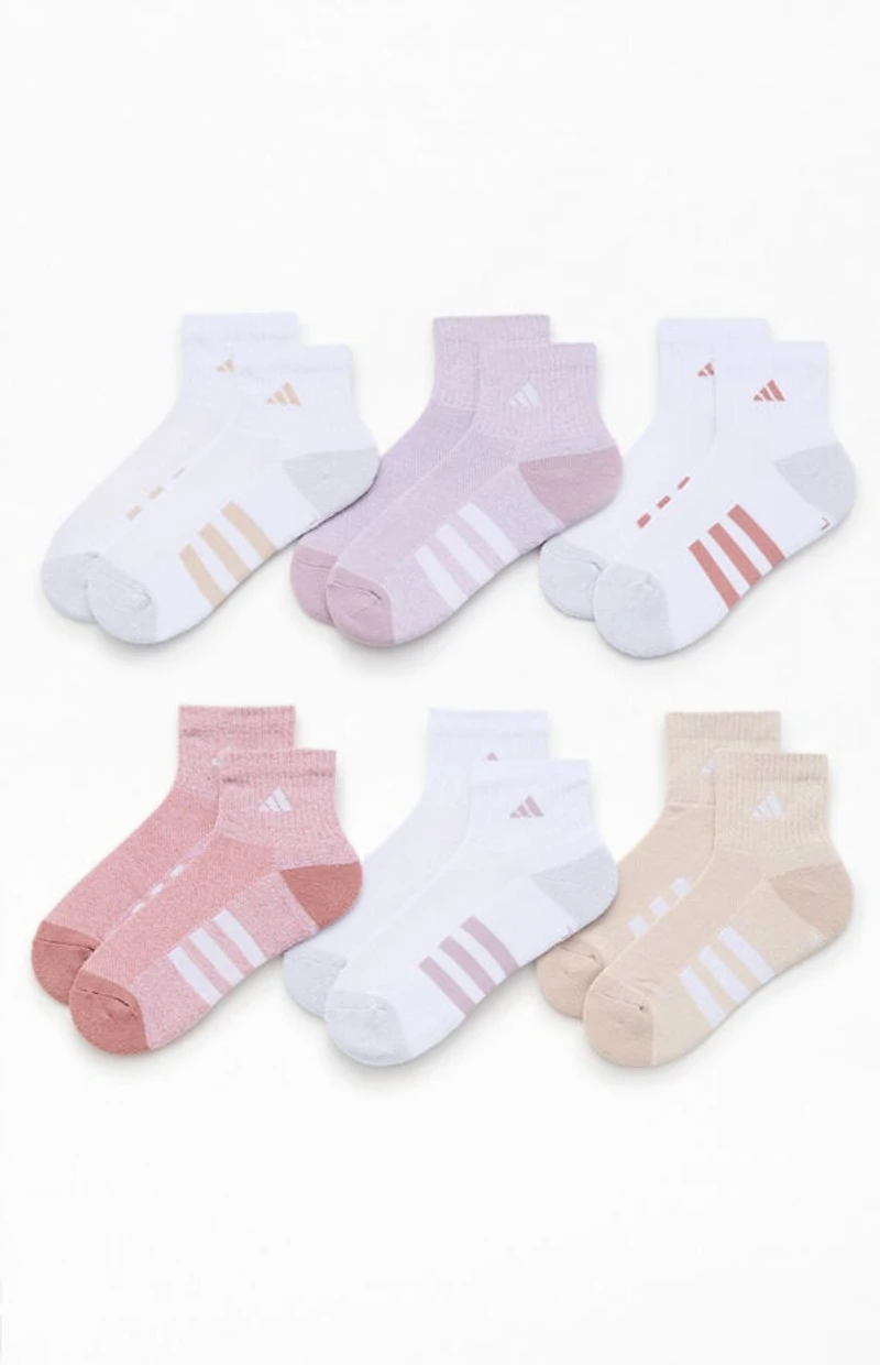 adidas Kids 6 Pack Multicolor Cushioned Crew Socks