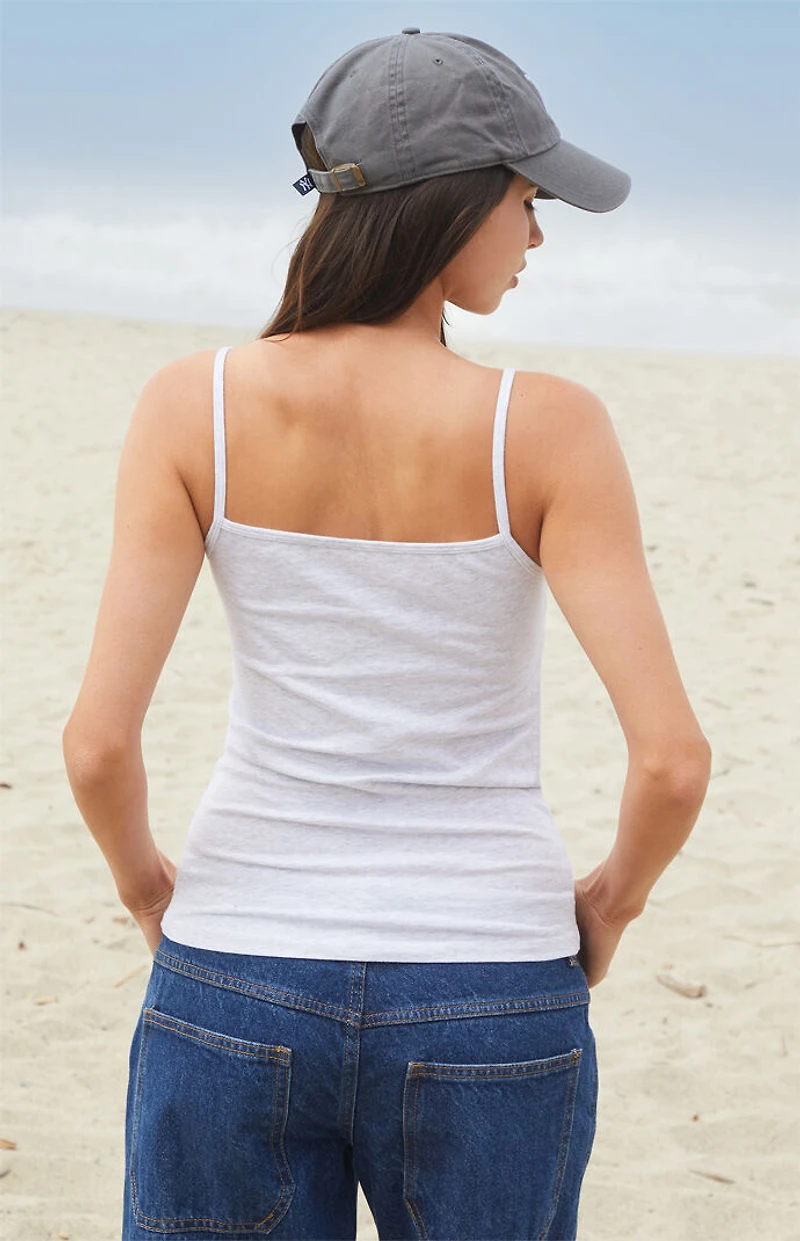 John Galt Silver Tiffany Henley Tank Top