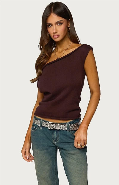 Edikted Lauria Off-The-Shoulder Knit Top