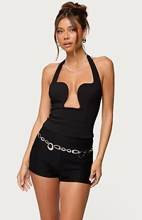 Edikted Stassy Abstract Cutout Halter Top