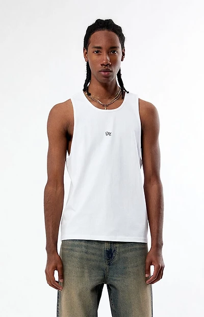 Pacsun NY Script Embroidered Ribbed Muscle Tank Top