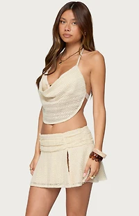 Edikted Anja Backless Layered Bra Top