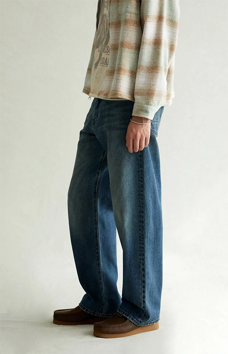 Pacsun Dylan Baggy Jeans Dark Blue Tinted
