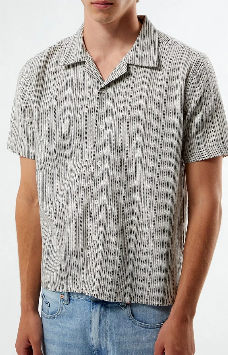 Pacsun Striped Linen Camp Shirt