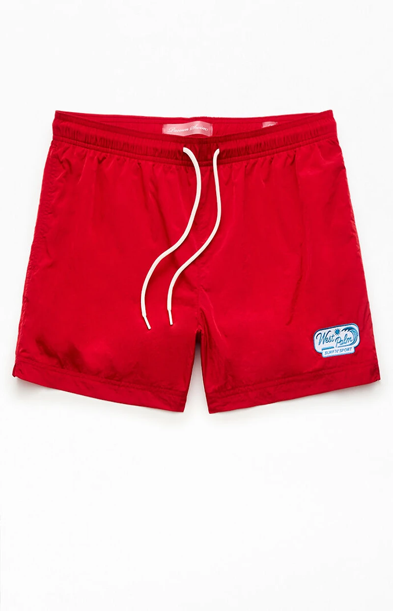 Pacsun West Palm Crinkle 4.5" Swim Trunks