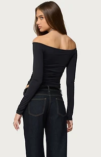 Edikted Halle Curved U Off Shoulder Top