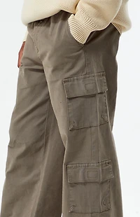 Pacsun Kids Stretch Green Porter Baggy Cargo Pants