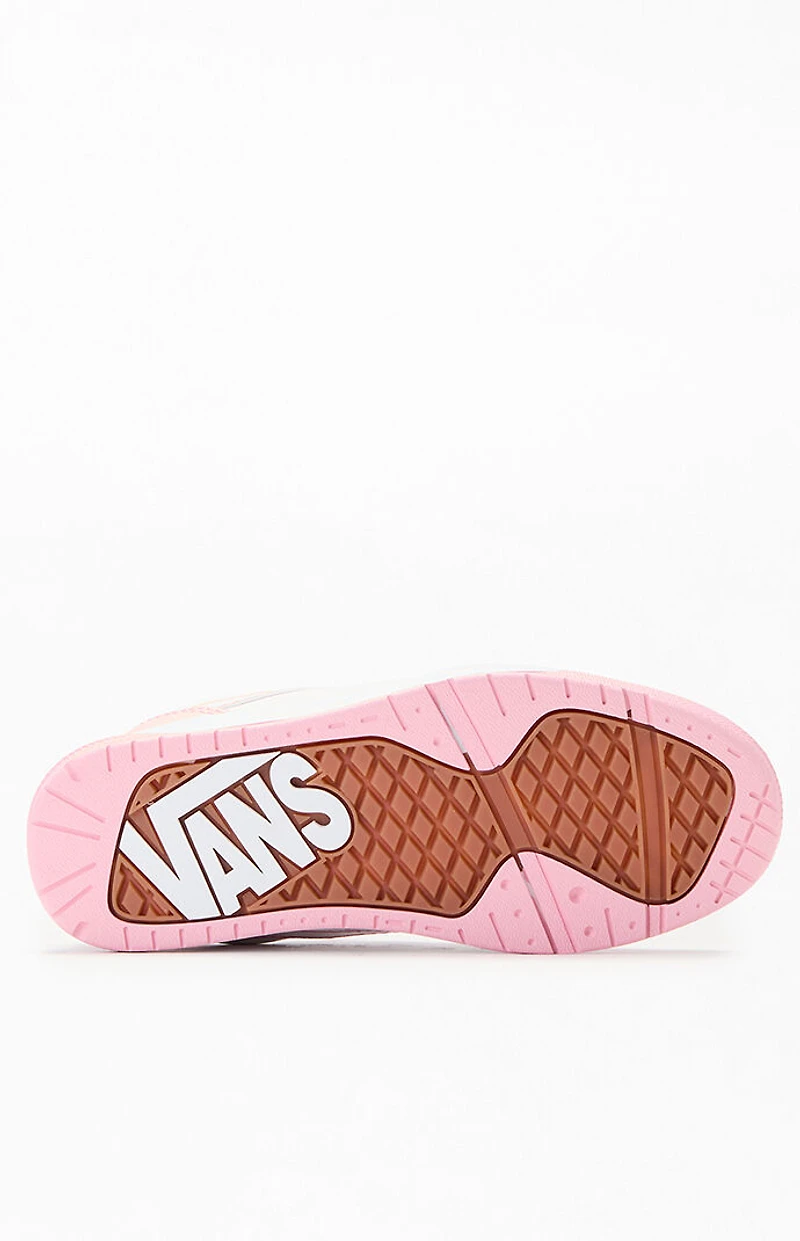 Vans Kids Pink & White Hylane Shoes