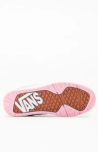 Vans Kids Pink & White Hylane Shoes