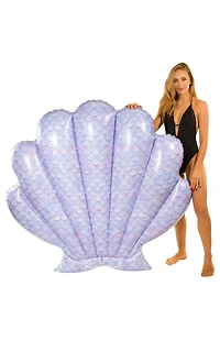 PoolCandy Mermaid Print Oyster Shell Pool Float