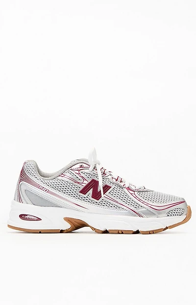 New Balance Burgundy & Gray 740 Sneakers