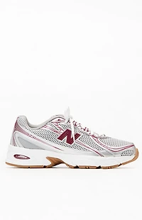New Balance Burgundy & Gray 740 Sneakers