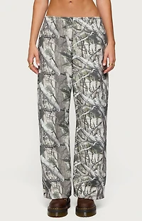 Edikted Camo Straight Leg Sweatpants