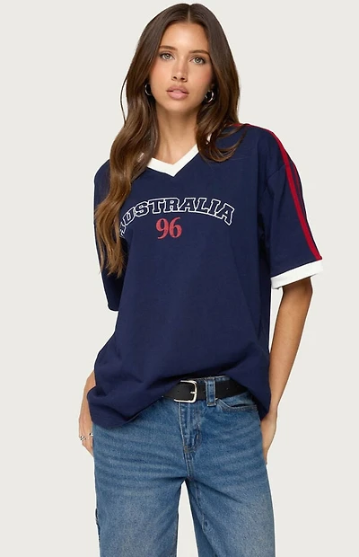 Edikted Australia 96 Contrast Oversize T-Shirt