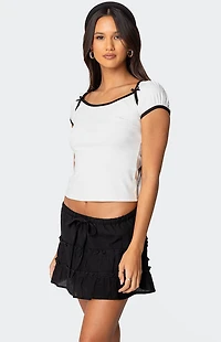 Edikted Rashelle Contrast Bow Top